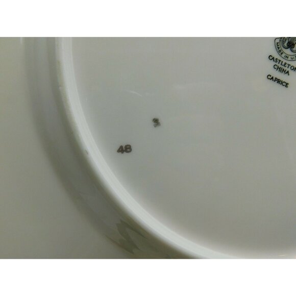 1x  Castleton China Caprice Dinner Plate 10 3/4" Blue Gray Floral Excellent - Picture 9 of 12